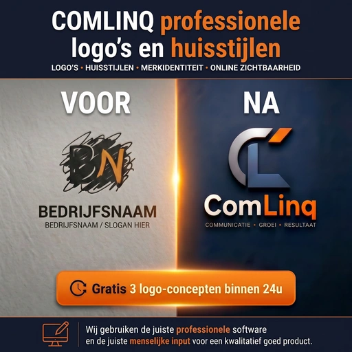 ComLinq - Voor en na logo ontwerp